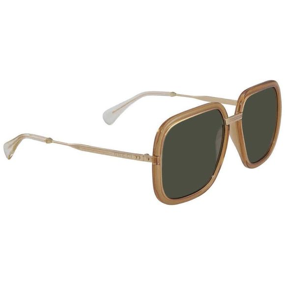 NEW Gucci Green and Brown Rectangular Men's Sunglasses - Picture 1 of 3